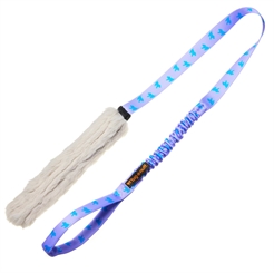 Tug-e-nuff Faux Fur Bungee Chaser Tug Dummy med Kunstig Pels Lilla
